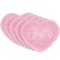 GLOV® Wielorazowe puszyste płatki kosmetyczne w kształcie serca –