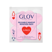 GLOV® Wielorazowe puszyste płatki kosmetyczne w kształcie serca –