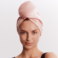 GLOV Dwustronny turban do włosów z mikrofibry i wegańskiej satyny, szybkie suszenie, anti-frizz –