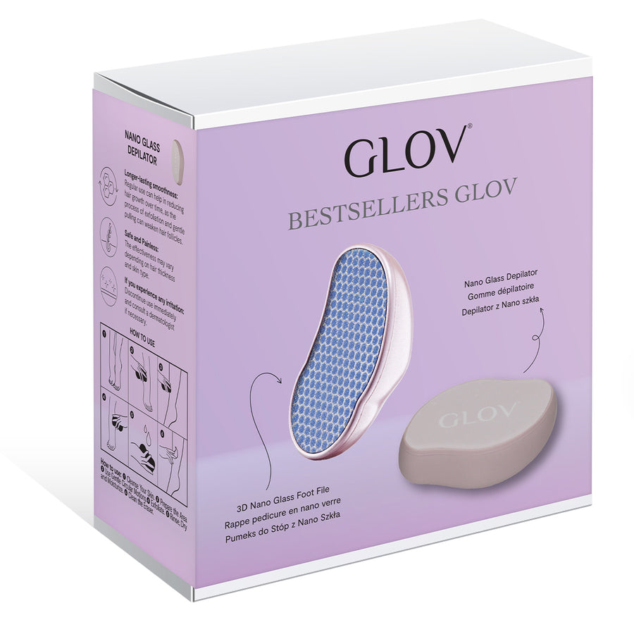 Zestaw pumeks i depilator z nano szkła GLOV Bestsellers