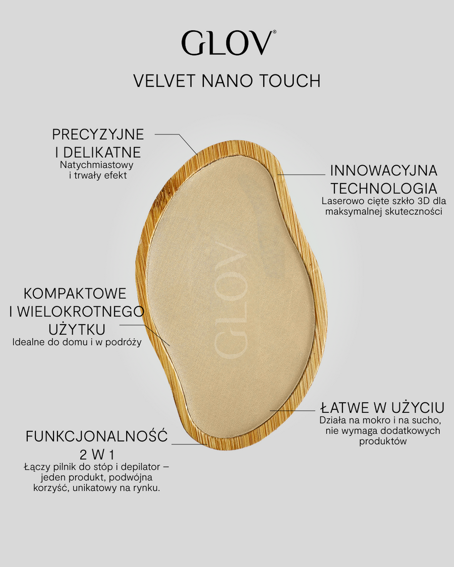 Pumeks i depilator z nano szkła 2w1 Velvet Nano Touch