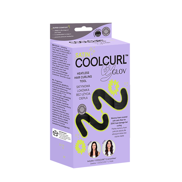 Satynowy COOLCURL™  innowacyjna lokówka do kręcenia włosów bez użycia ciepła GLOV®