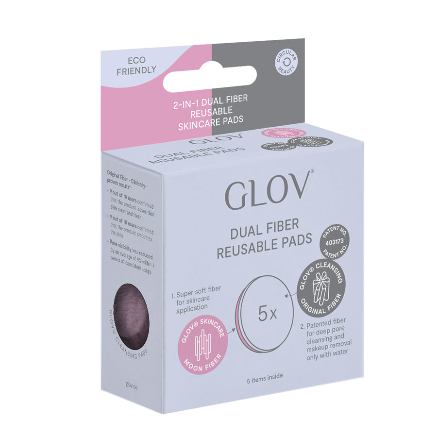 GLOV® Wielorazowe płatki kosmetyczne z dwóch rodzajów włókien – 